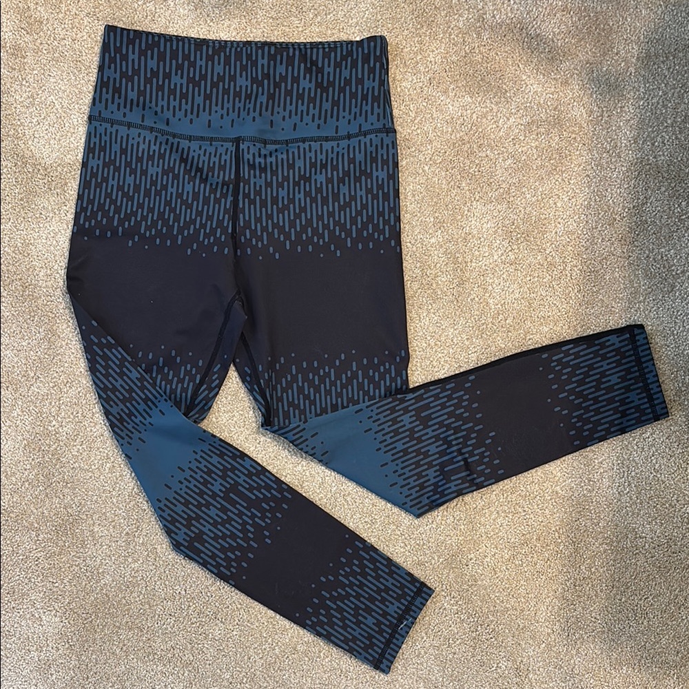 ZYIA Black and Blue Patterned Leggings
